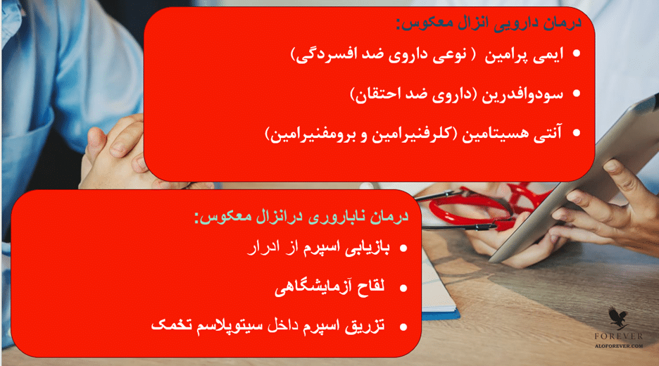 انزال معکوس قابل درمان است و با مصرف داروها می توانید خروج منی از آلت را مشاهده کنید